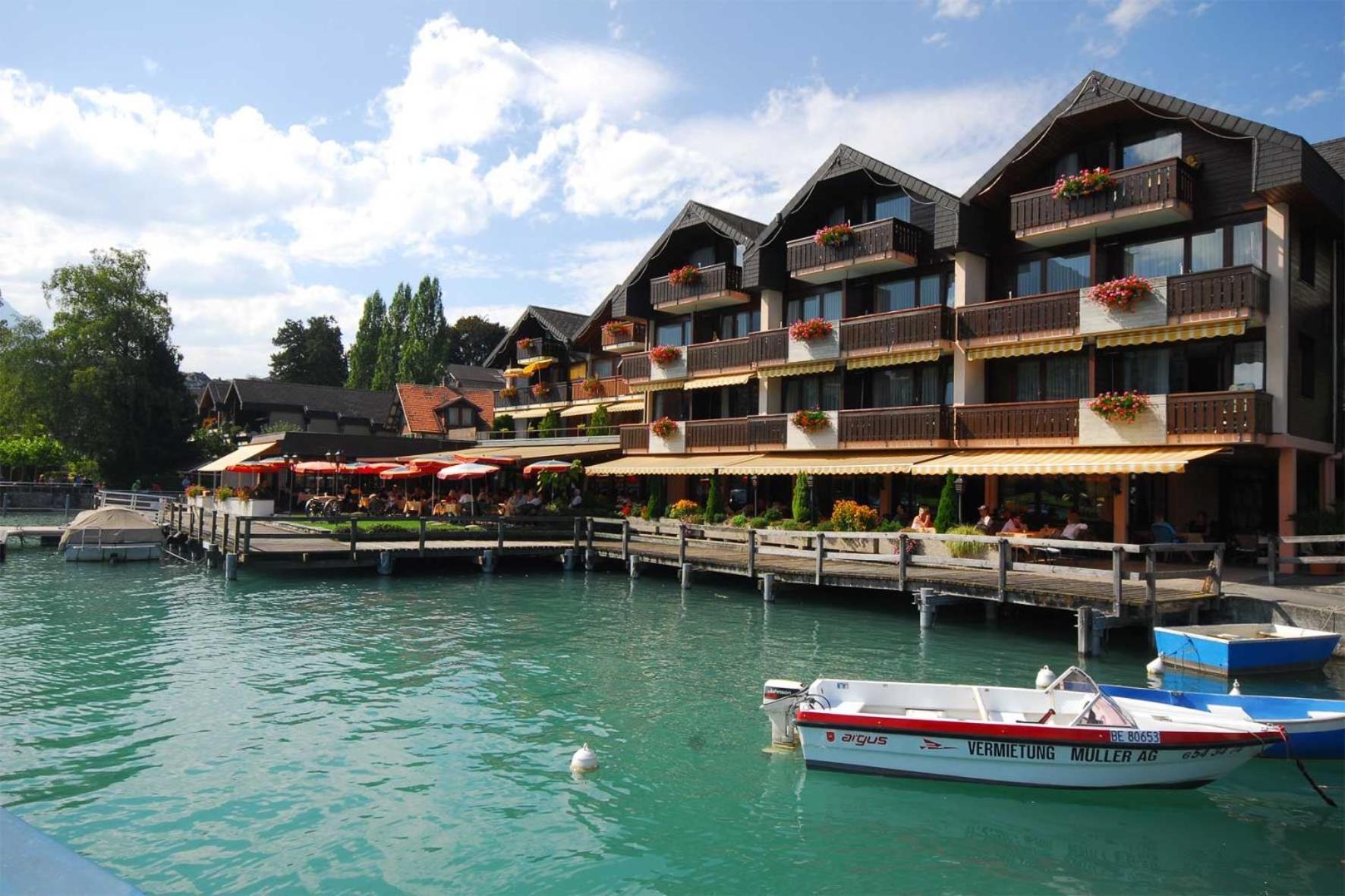 Hotel-Restaurant Seegarten-Marina Spiez Exterior foto